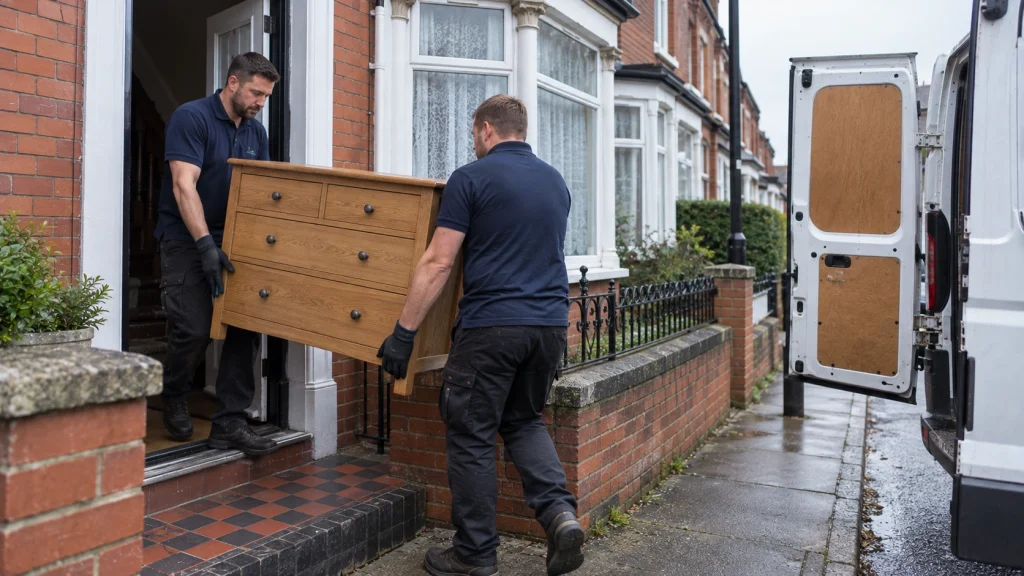 house clearance liverpool loading van